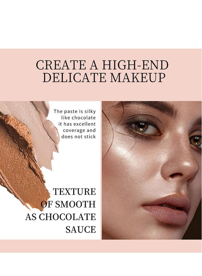 SYOSI 6 Colors Correcting Concealer Palette with Mirror, 6 in 1 Color Correcting Concealer Contour Makeup Palette, Face Correcting Concealer Contouring Blush with Brush for Dark Circles Acne Blemish - Image 2