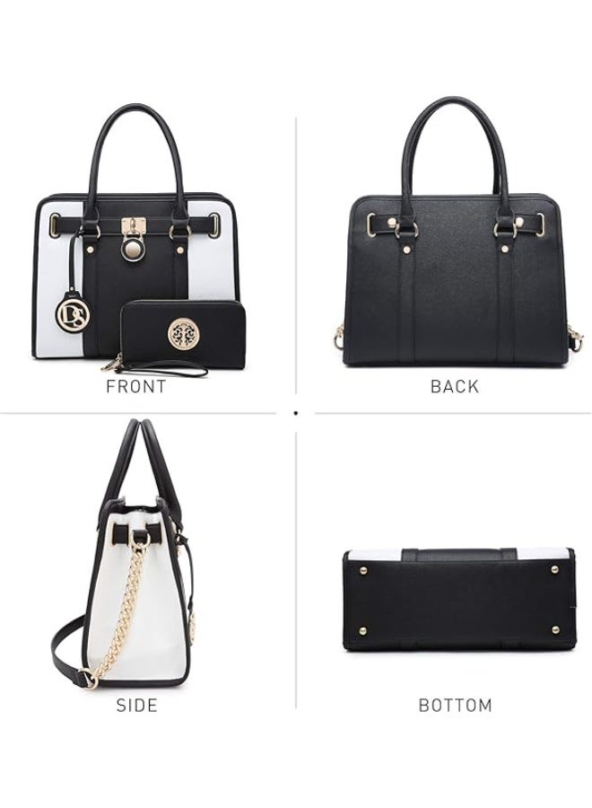 Dasein Handbags Purses Set for Women Top Handle Satchel Shoulder Bags Large Work Tote Bag with Matching Wallet - Image 4