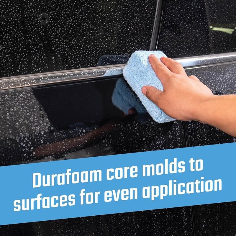 SYOSI Microfiber Car Applicator Pads, Scratch-Free Wax and Polish Foam Sponges, Premium Detailing Applicator for Interior and Exterior Cleaning, 5"x3", Reusable Car Wash Pads (8PCS) - Image 5