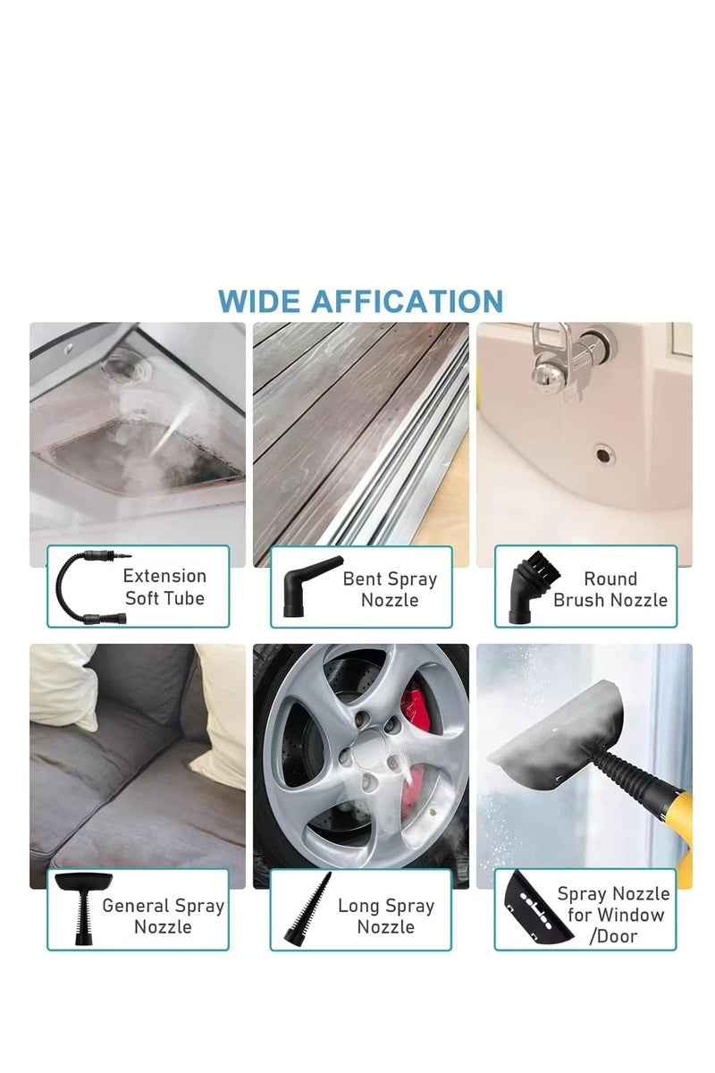 Denx A multi-use steam cleaning device that operates electrically, with a power of 1200 watts, and a water capacity of 350 ml - Image 2