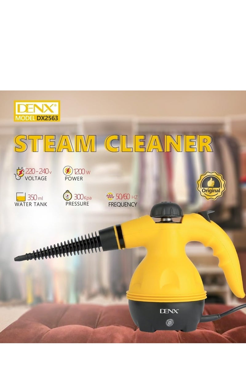 Denx A multi-use steam cleaning device that operates electrically, with a power of 1200 watts, and a water capacity of 350 ml - Image 3