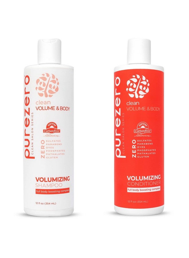 Purezero Volumizing Shampoo And Conditioner Set For Fine Hair Add Volume & Body Zero Sulfates/Parabens/Dyes 100% Vegan & Cruelty Free Great For Color Treated Hair - Image 2