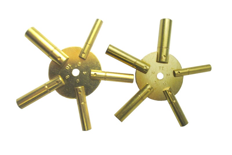 Brass Blessing Brass Blessing  2 pieces 5in1 OddEven Number Brass Clock Winding Key 5025 