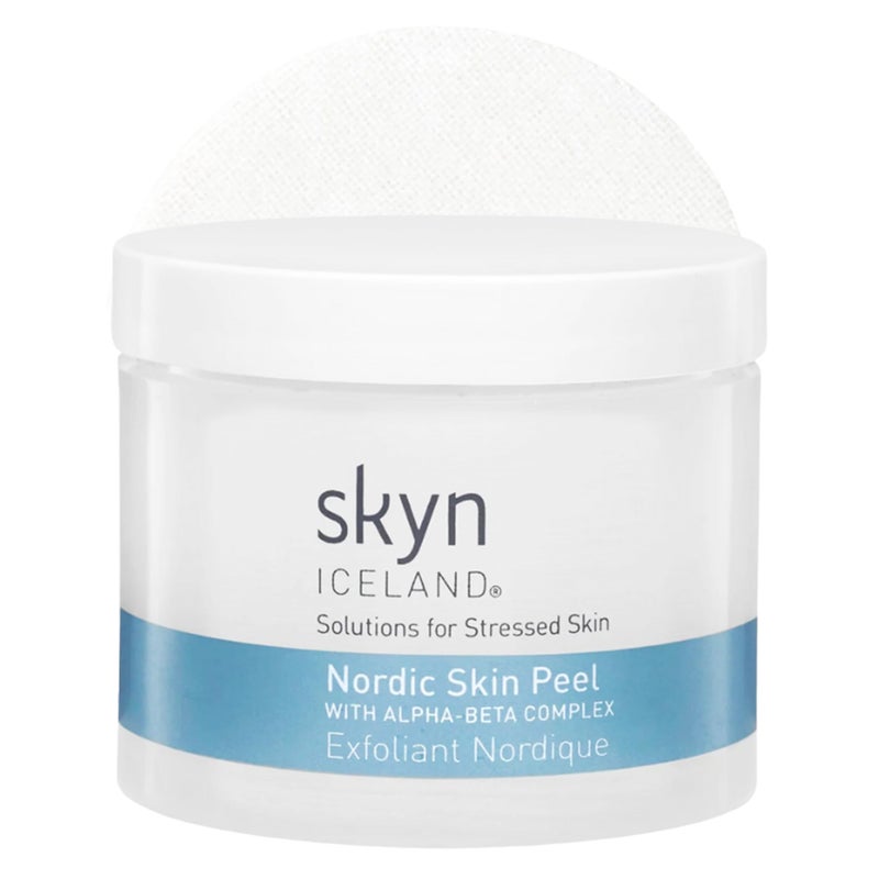 Skyn Iceland Nordic Skin Resurfacing Facial Pads With AlphaBeta Complex Exfoliation  Brightening Targets Fine Lines and Discoloration 60 Pads