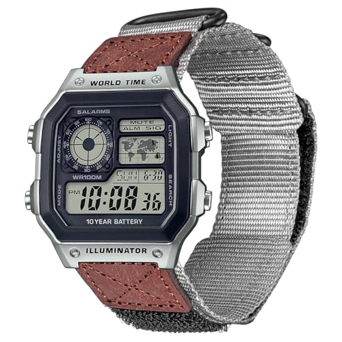 DAVILANE 18mm Watch Band Strap for Casio AE-1000W AE-1200 AE-1300 AEQ-110W AQ-S800W MRW-200H MRW-S300 SGW-300H SGW-400H W-216H W-218H W-735H, Rugged Nylon Sports Strap - Image 1