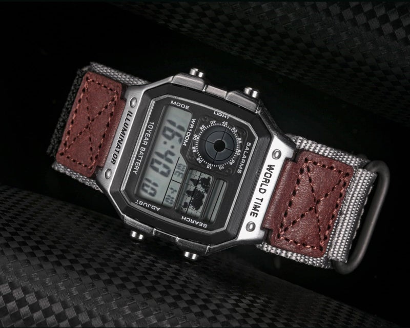 DAVILANE 18mm Watch Band Strap for Casio AE-1000W AE-1200 AE-1300 AEQ-110W AQ-S800W MRW-200H MRW-S300 SGW-300H SGW-400H W-216H W-218H W-735H, Rugged Nylon Sports Strap - Image 2