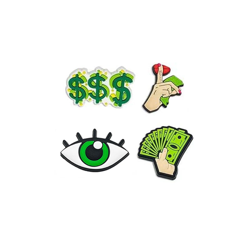 BOWNDY Maker Money Decoration Charms for Clog,20pcs,Trendy PVC Charms for Adult Boy Girl and Men Women,Shoe Decoration fit for Clog Print Shoes - Image 2