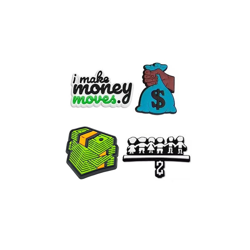 BOWNDY Maker Money Decoration Charms for Clog,20pcs,Trendy PVC Charms for Adult Boy Girl and Men Women,Shoe Decoration fit for Clog Print Shoes - Image 4