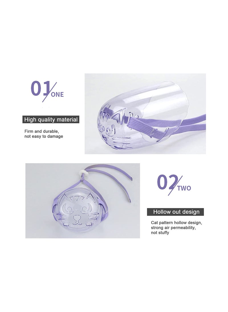 Cat Muzzle for Grooming Cat Mouth Cover Set with Adjustable Hood Breathable Anti Bite Air Muzzles Claw Covers for Grooming Silicone Anti-Scratch Boots Cat Paw Protector for Bathing - Image 4
