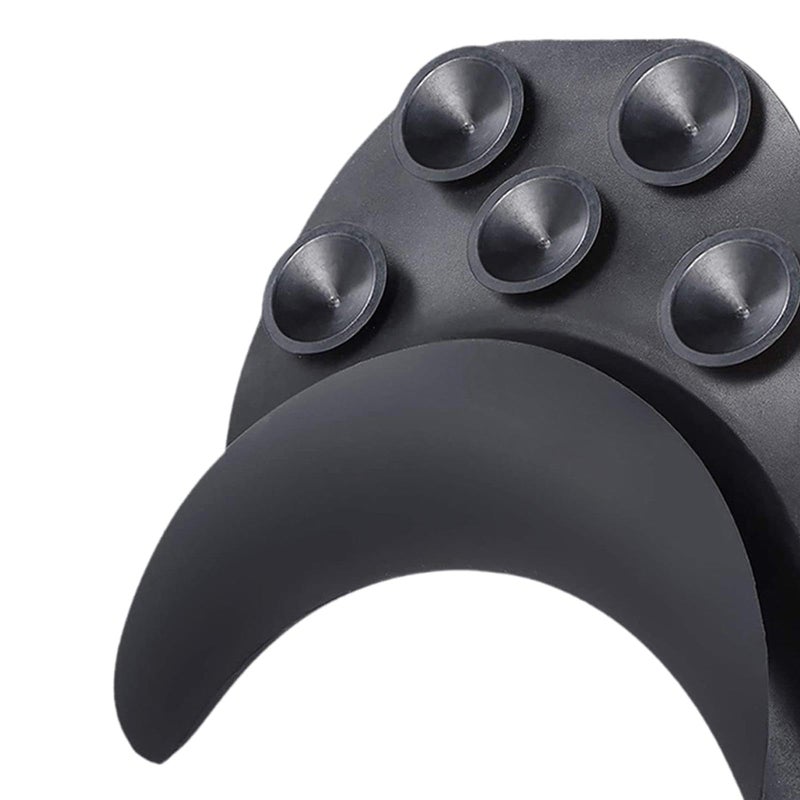 Black Salon Shampoo Bowl Neck Rest Pillow with Suction Cups Non Slip Ergonomic Design - Image 3