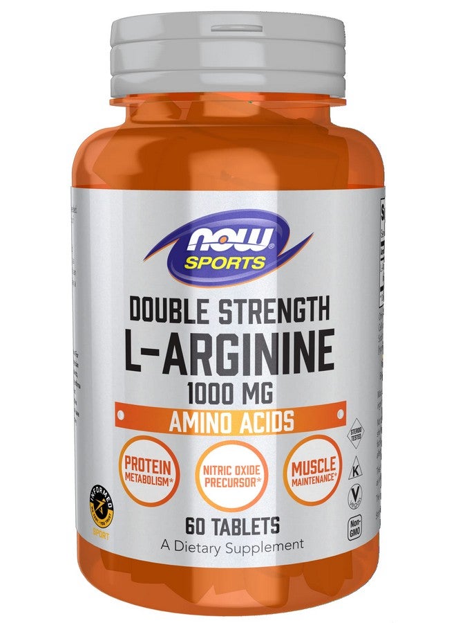 Sports Nutrition Larginine Double Strength 1000Mg Nitric Oxide Precursor Amino Acids 60 Tablets