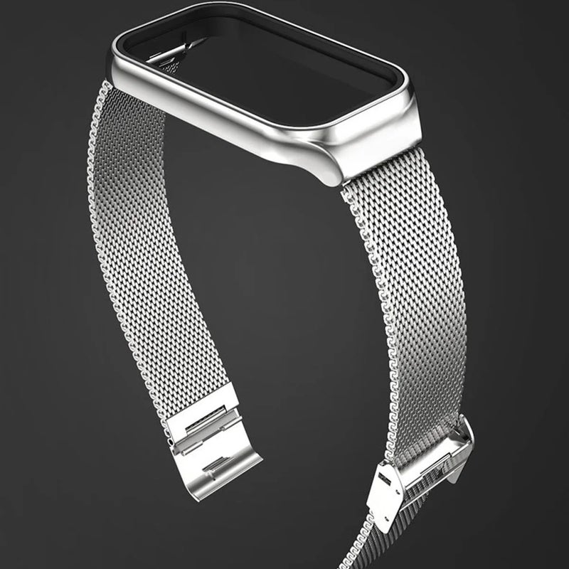 Bluejw Stainless Steel Buckle Watch Band Replacement for Xiaomi Mi 8 Active and Redmi Band 2 – Stylish Metal Integrated Strap with Durable Case Cover - Image 5