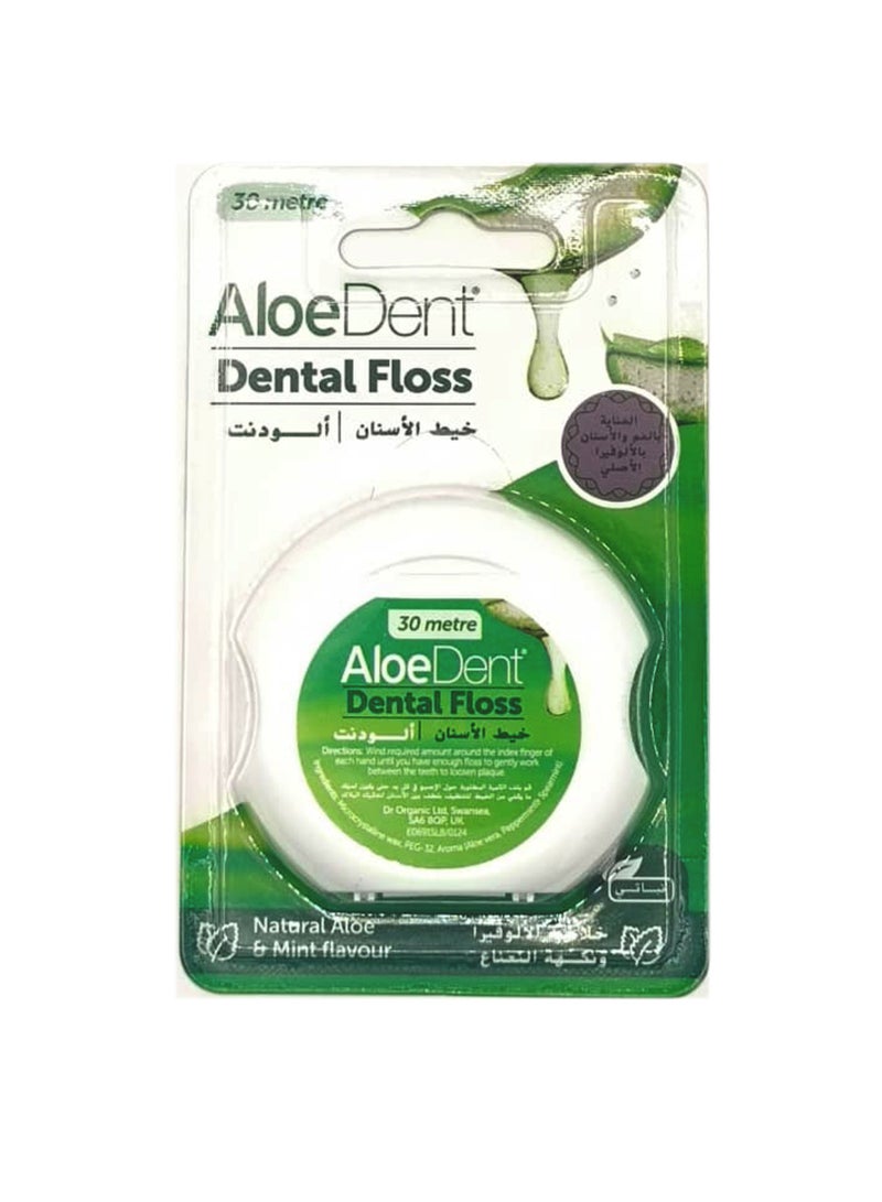 AloeDent Dental Floss Natural Aloe & Mint Flavor 30 meter