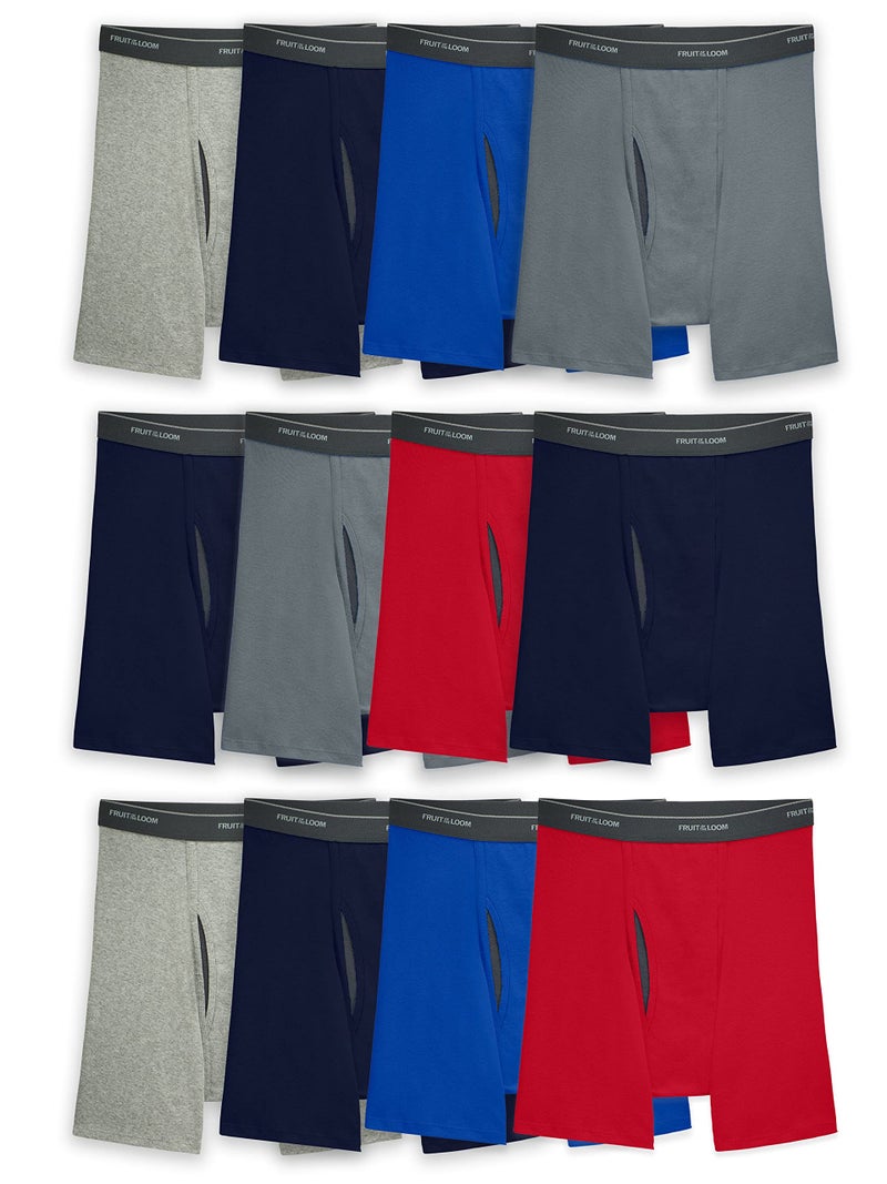Fruit of the Loom Men's Coolzone Boxer Briefs (Assorted Colors), 12 Pack - Assorted Colors, Large - Image 1