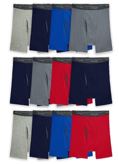 FRUIT OF THE LOOM Fruit of the Loom Men's Coolzone Boxer Briefs (Assorted Colors), 12 Pack - Assorted Colors, Large  - Image 3
