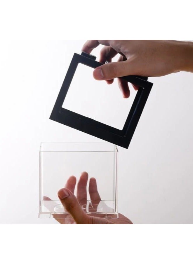 Rubik DIY Mini Betta Fish Tank,Small Transparent Fish Aquarium Stackable Tank, Aquarium Lego Design Block Type (Red) - Image 3