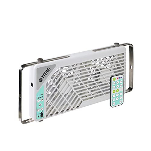 TITAN Silent Roof Fan 12V DC 140mm Double Reversible Roof Window fan with Wireless Controller for RV Motorhome -TTC-SC21/V3 - Image 1