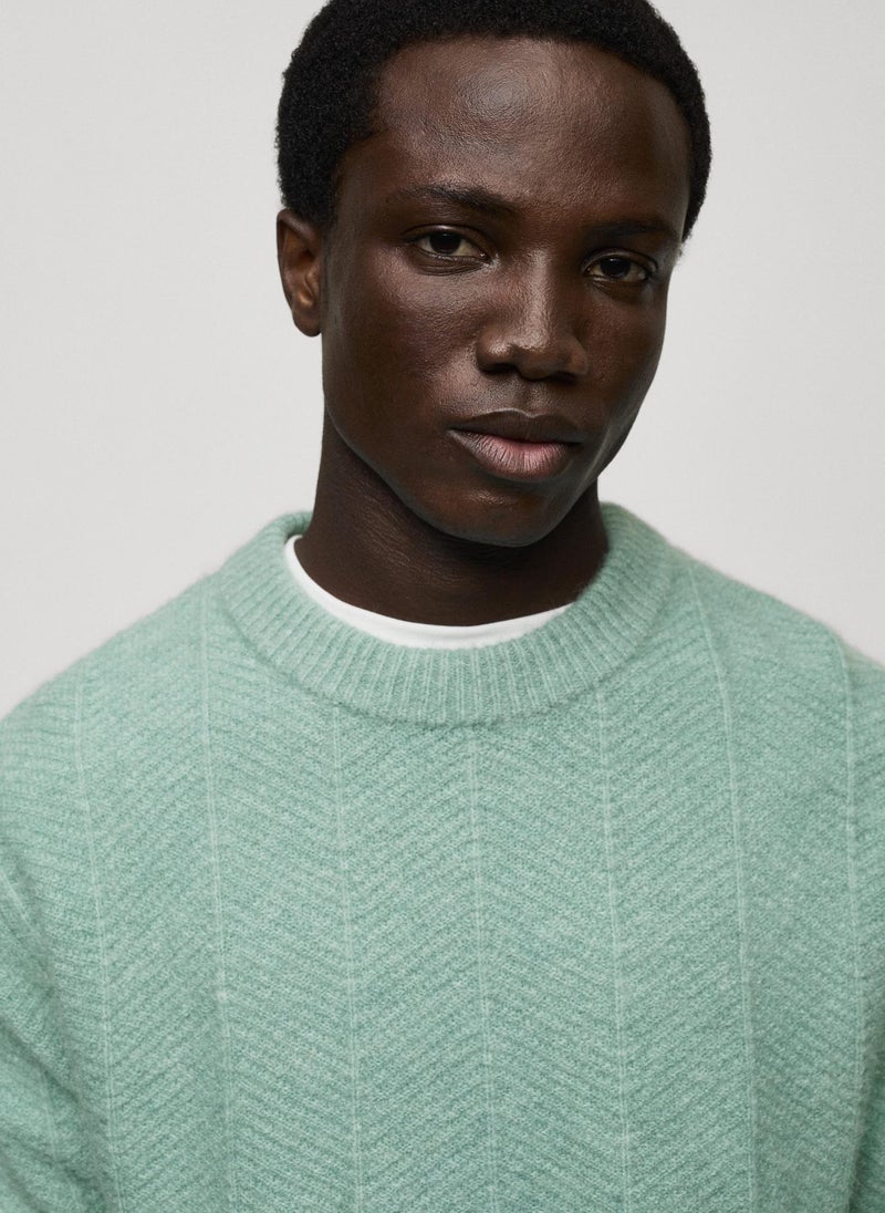 Mango Man Structured Knitted Sweater  - Image 4