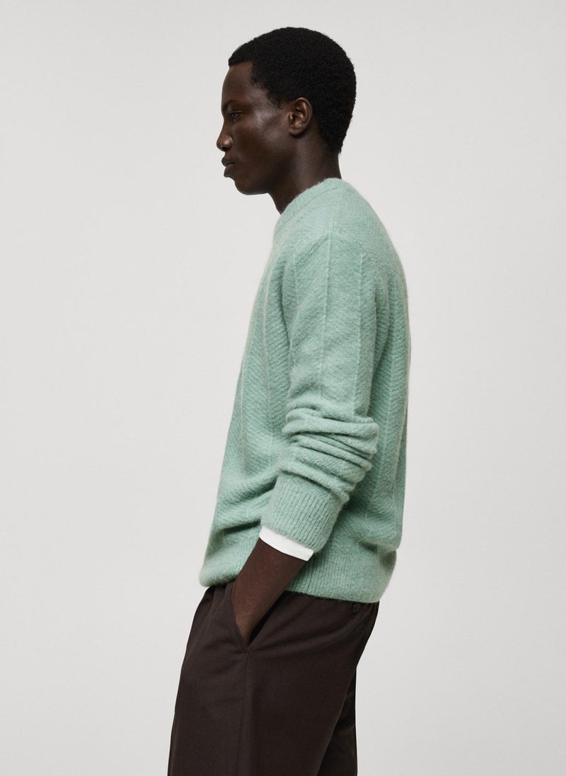 Mango Man Structured Knitted Sweater  - Image 3