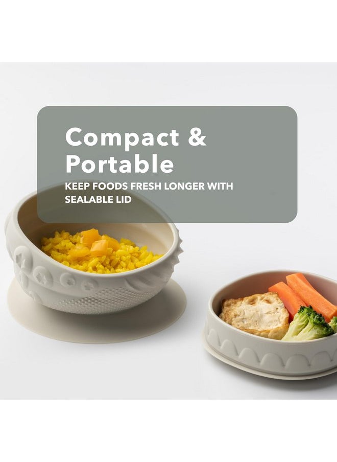 Miniware Miniware Sensory Baby Bowl - Oat - Silicone Bowls for baby to Combine Mealtime with Sensory Development - 100% Food Grade Silicone Baby Bowls - BPA Free, Non-Toxic Todddler Bowls  - Image 5
