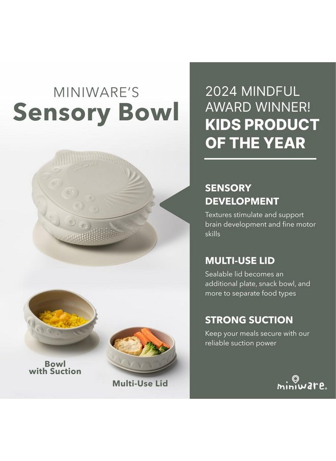 Miniware Miniware Sensory Baby Bowl - Oat - Silicone Bowls for baby to Combine Mealtime with Sensory Development - 100% Food Grade Silicone Baby Bowls - BPA Free, Non-Toxic Todddler Bowls  - Image 2