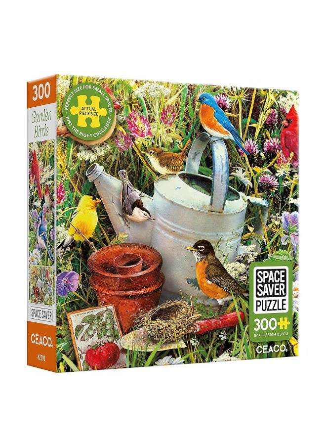Ceaco Ceaco - Space Saver - Garden Birds - 300 Piece Jigsaw Puzzle  - Image 3