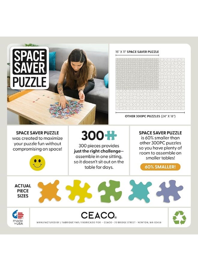 Ceaco Ceaco - Space Saver - Garden Birds - 300 Piece Jigsaw Puzzle  - Image 1
