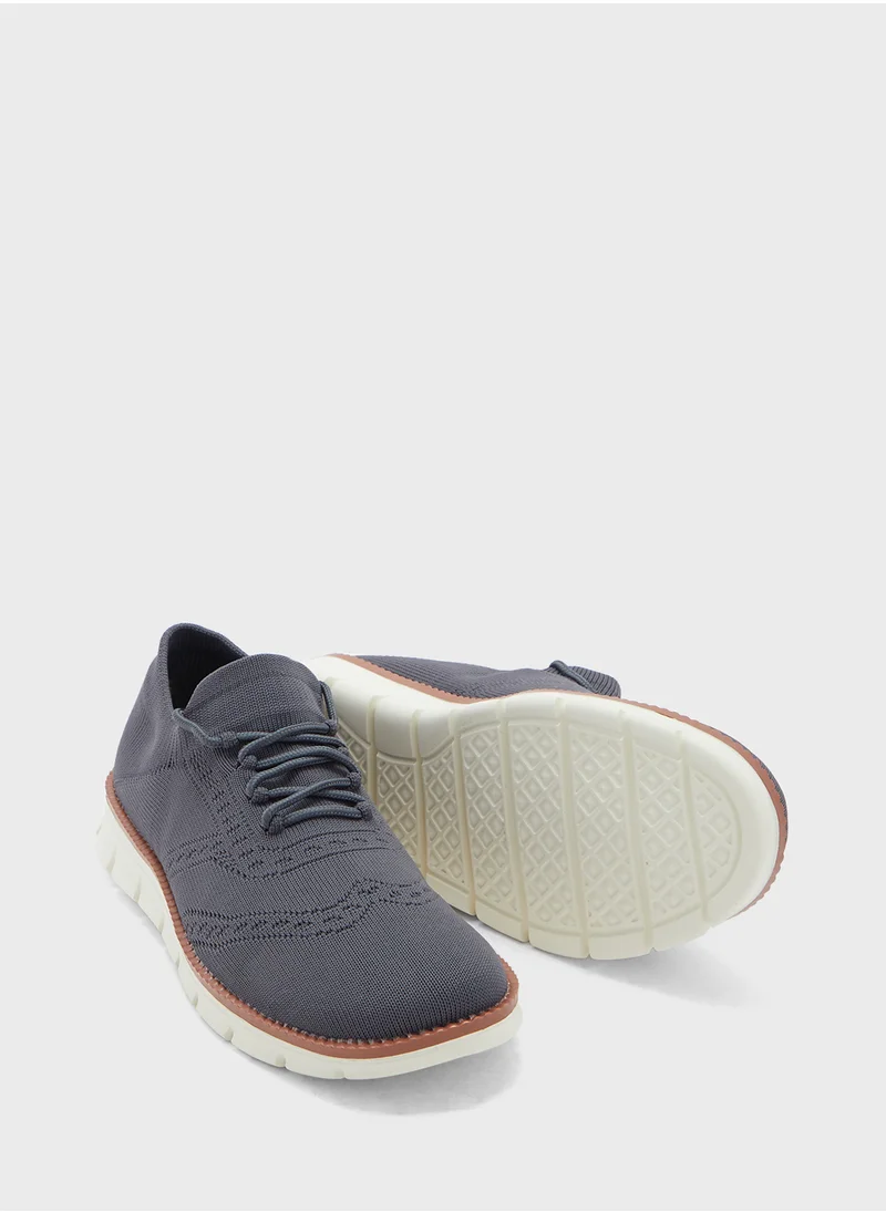 Robert Wood Casual Knitted Lace Ups