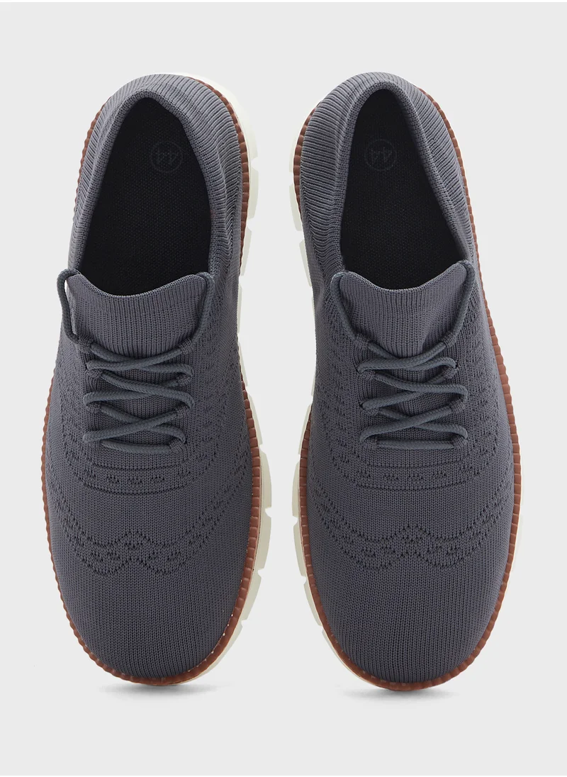Robert Wood Casual Knitted Lace Ups