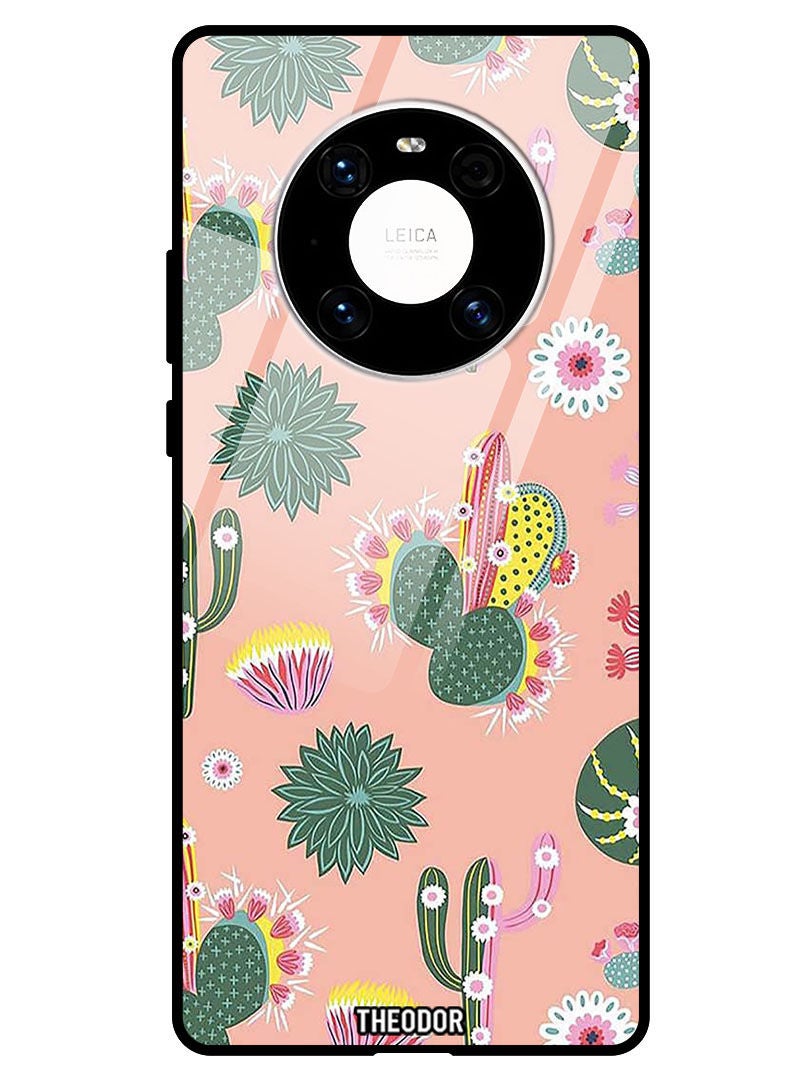 Theodor Protective Tempered Glass Case Cover HUAWEI MATE 40 5G  Cactus - Image 1