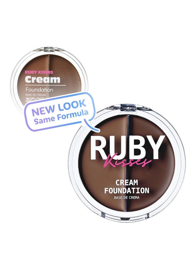 Ruby Kisses - 3D Face Creator Cream Foundation & Concealer 12 Hours Long Lasting Medium To Full Coverage Nongreasy Ideal For Makeup & Contour Palette (Level 16) - Image 1