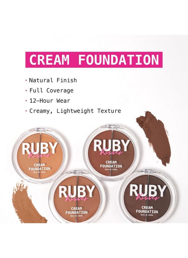 Ruby Kisses - 3D Face Creator Cream Foundation & Concealer 12 Hours Long Lasting Medium To Full Coverage Nongreasy Ideal For Makeup & Contour Palette (Level 16) - Image 1