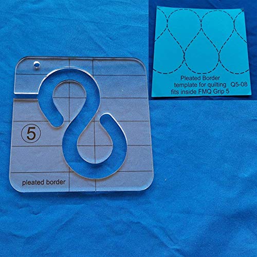 YICBOR Pleated Border Template for Quilting Fits Inside FMQ Grip 5 - Image 2