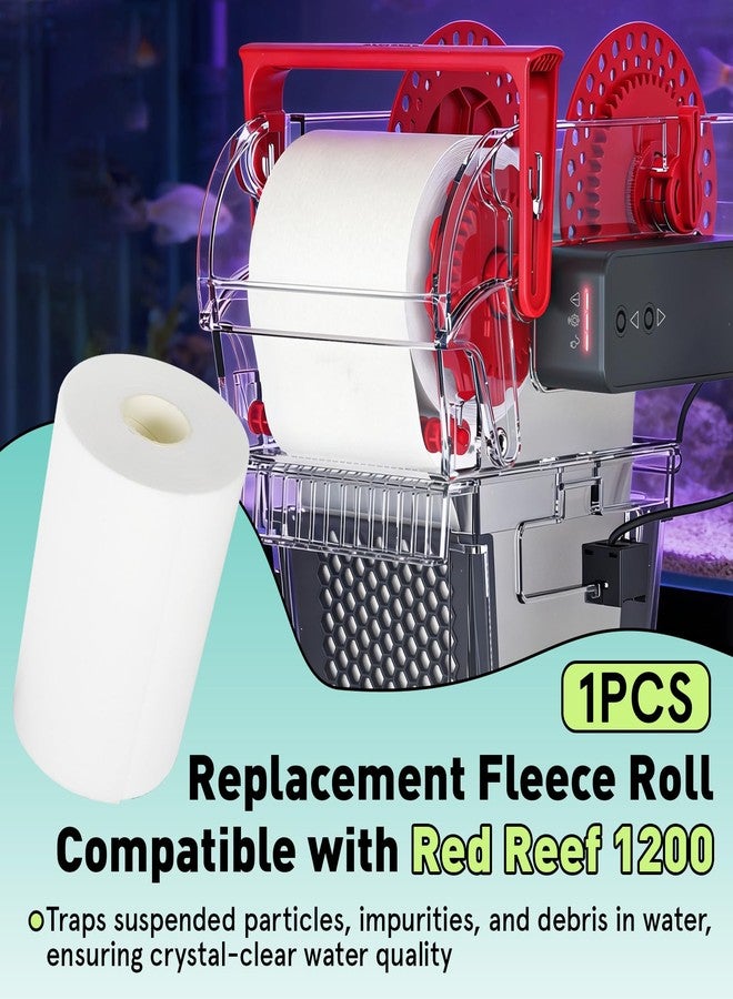 Kamrexi 115' Long 6.78" High Replacement Fleece Roll Compatible with Red Reef 1200 Model Coral Aquarium Filtration System, Automatic Filtration Performance - Image 2