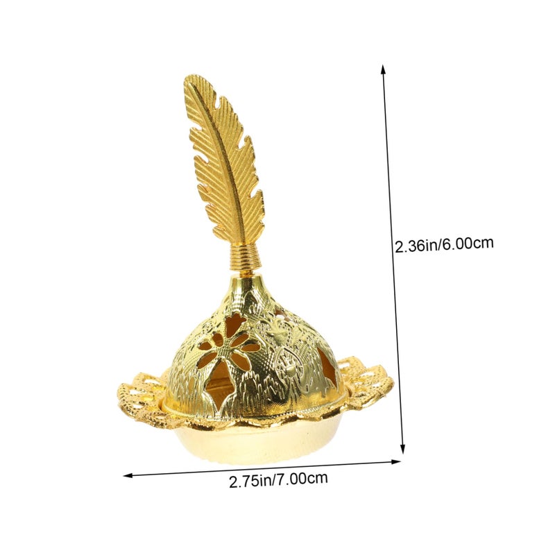 Small Arabian Incense Cone Burner Retro Electroplated Finish Home Decor Meditation Yoga - Image 3