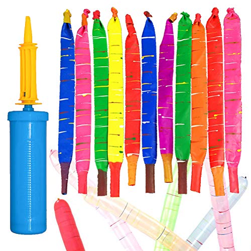Carykon 200PCS Rocket Balloons Holiday Party Decoration Screaming Balloons rocket balloons with pump - Image 1