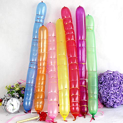 Carykon 200PCS Rocket Balloons Holiday Party Decoration Screaming Balloons rocket balloons with pump - Image 2