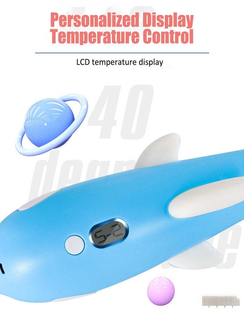3D Printing Pen,for Kids & Adults – Safe Low-Temperature Tip, Fast Forming Speed, Non-Clogging, Long Battery Life, Non-Toxic Materials, Adjustable Temperature & Speed, Colorful Filament – Perfect for DIY Art, Crafts & Model Making (Blue) - Image 5