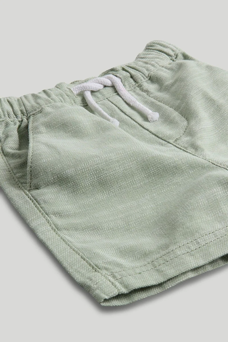 mothercare Green Textured Shorts