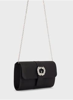 Ella Limited Edition Embellished Trim Satin Clutch Bag  - Image 3