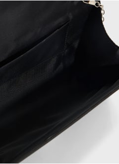 Ella Limited Edition Embellished Trim Satin Clutch Bag  - Image 5