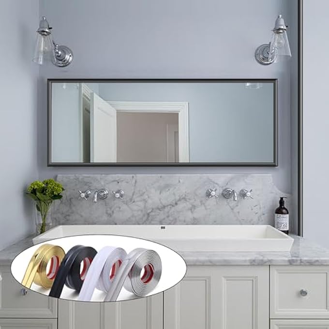 PEEL AND STICK MULTIFUNCTIONAL MOLDING, 3-IN-1 DESIGN - WALL TRIM & CORNER GUARDS & CAULK STRIP BASEBOARD FOR FLOOR, TABLE AND DOOR FRAME (SHINY WHITE, 5M X 4CM) - Image 3