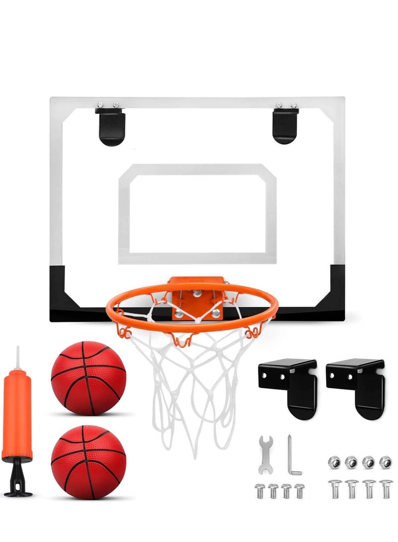 SYOSI Mini Basketball Hoop for Kids, Wall Mounted Includes and Net Indoor Outdoor Sport Games Boys Girls - Image 1