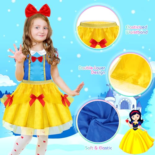 EULRGAUS Princess Dress Up Toddler Dress Up Clothes Cosplay Princess Costume Gift Set with Princess Dresses and Princess Toys Pretend Play Girl Toys Age 36 Halloween Christmas Birthday Gift - Image 5