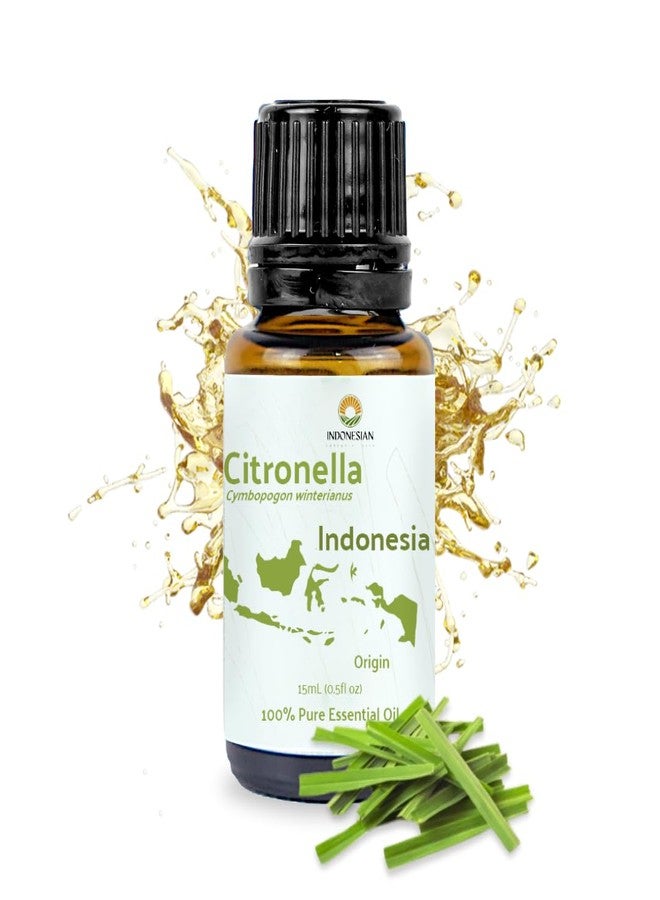 Nature Packaged Citronella Essential Oil - Direct from Central Java, Indonesia - Pure Essential Oil for Diffusers and Aromatherapy | 100% Pure Therapeutic Grade - 15ml - Image 1