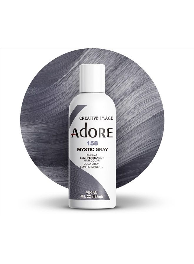 Adore Semi Permanent Hair Color - Vegan and Cruelty-Free Hair Dye - 4 Fl Oz - 158 Mystic Gray (Pack of 1) - Image 1