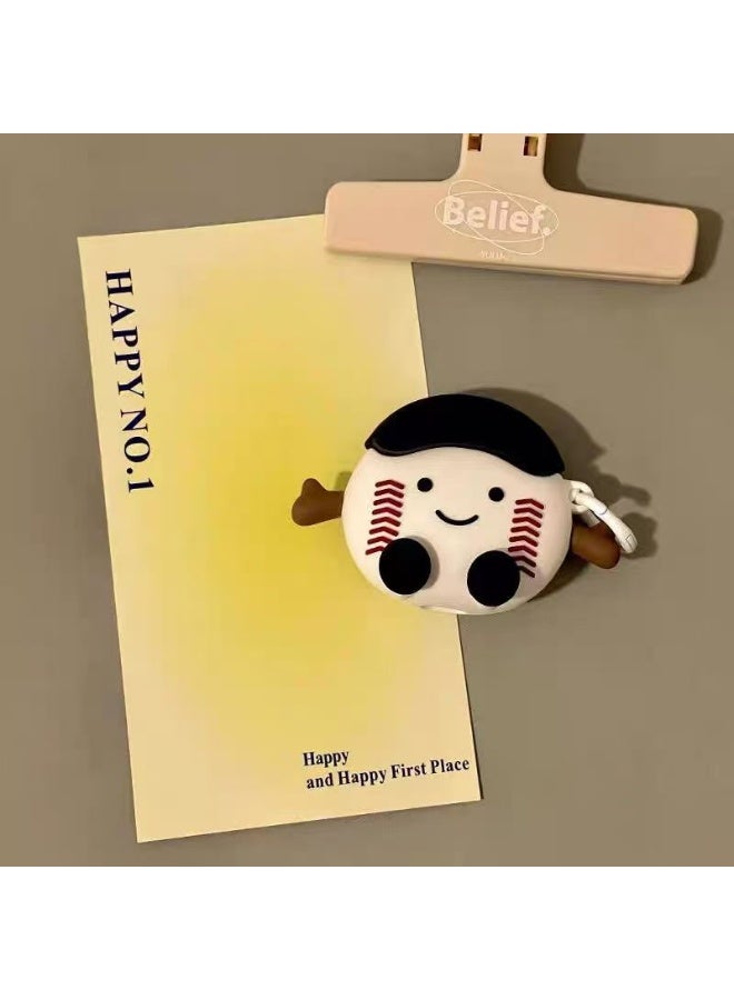 Baseball pendant suitable for Apple earphones airpods4 protective cover noise reduction pro2 shell Bluetooth soft silicone cute trendy - Image 4