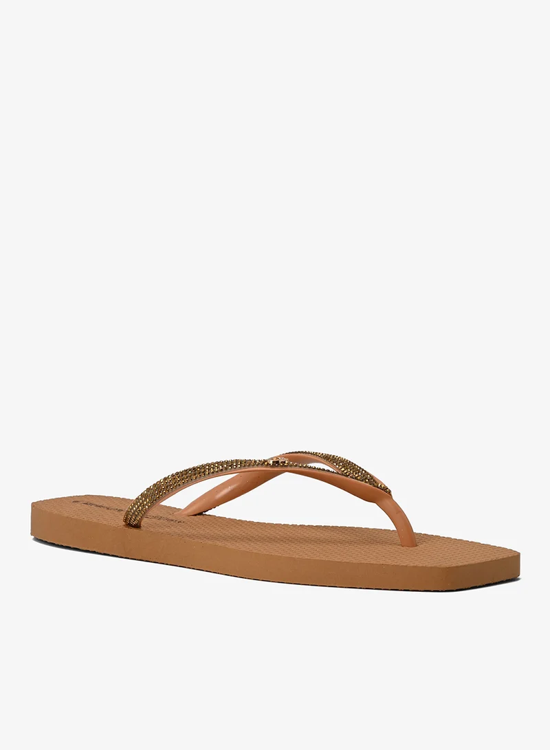 Carmen Steffens Flip-Flops Shine Tan
