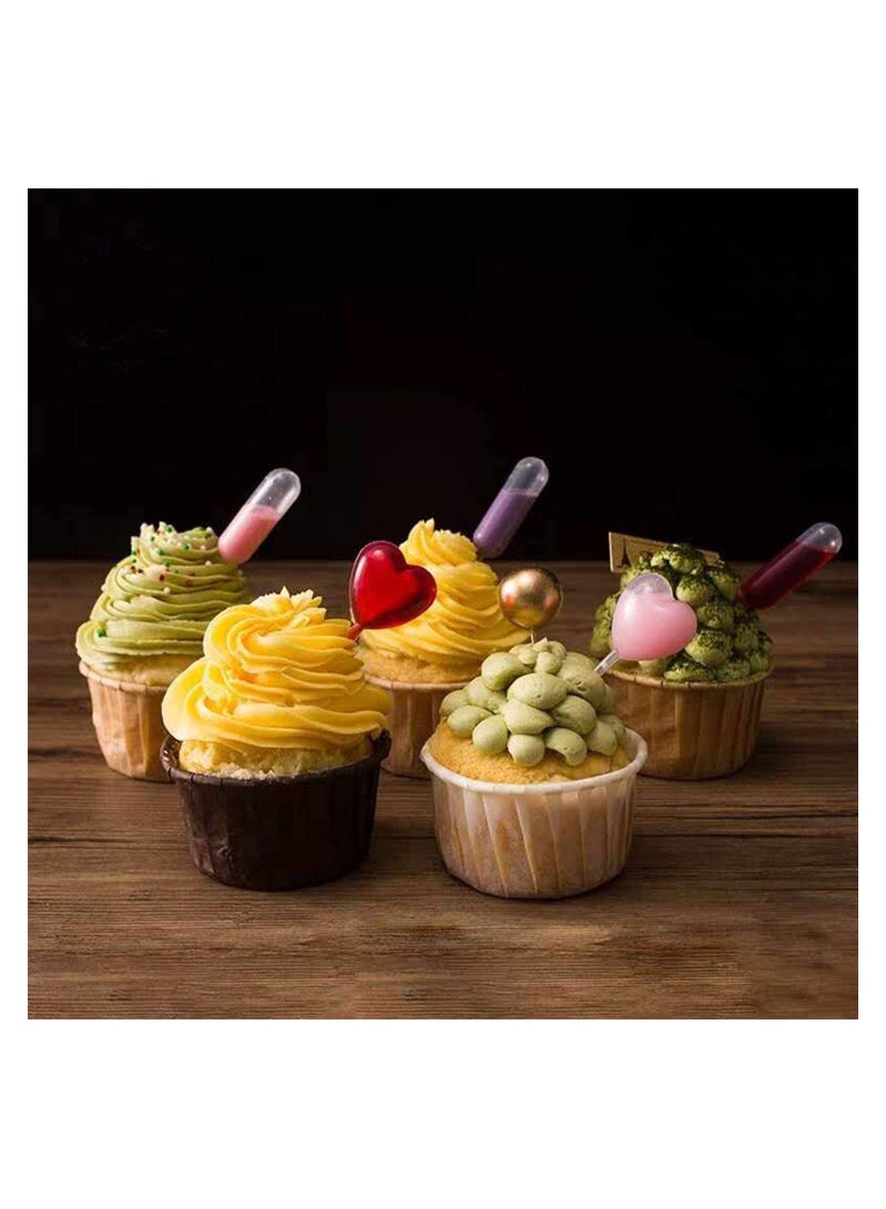 KASTWAVE Cupcakes Pipettes, 250 pcs 4ml Cupcake Pipettes Plastic Squeeze Dropper Liquid Transfer Pipettes for Cupcakes - Image 5