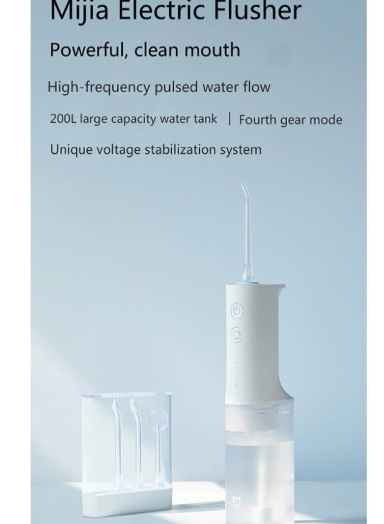 REBENUO Portable Electric Water Flosser Cordless IPX7 Professional Dental Oral Irrigator with 6 Modes And 4 Jet Tips. Waterproof Water Toothpick Dental Care. USB-C Charged For 80 Days Use, Detachable Water - Image 2